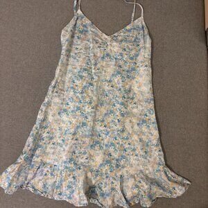 Anthropologie Cloth & Stone Blue Floral Mini Dress – Size XS